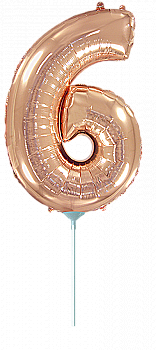 Кулька Ф ЦИФРА 6 14" рожеве золото ПАК, 3206-0586
