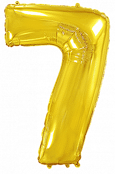 Кулька Ф ЦИФРА 7 Золотиста Slim 40", 3207-3693