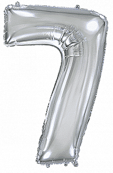 Кулька Ф ЦИФРА 7 Срібляста Slim 40", 3207-3703