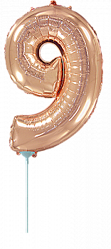 Кулька Ф ЦИФРА 9 14" рожеве золото ПАК, 3206-0589
