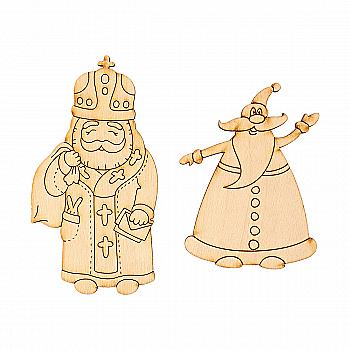 Заготівка дерев’яна Ялинкова іграшка Санта (великий), в асортименті 209