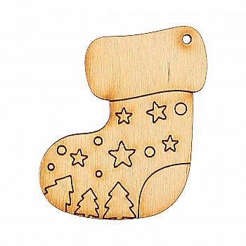 Заготівка дерев’яна Ялинкова іграшка Чобіток, в асортименті, 208