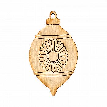 Заготівка дерев’яна Ялинкова іграшка Куля 50*60 мм, в асортименті 206