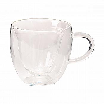 Чашка стеклянная с двойным дном 270 мл, 671-255