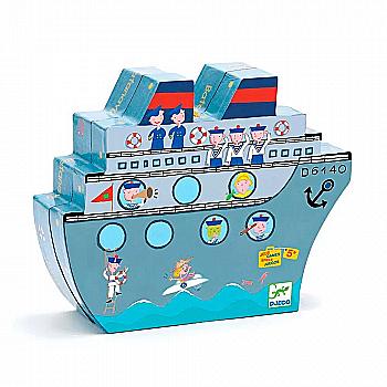 Гра настільна дитяча дерев’яна Гра настільна тактика Морський бій DJECO, DJ05270