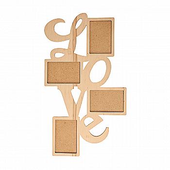 Заготівка дерев’яна Фоторамка-колаж "Love", 0451