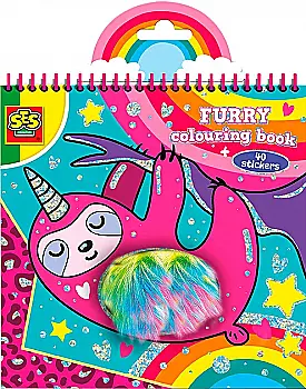 Книжка-раскраска "Пушистики" (15 л., 40 стикеров с блестками), 0112S