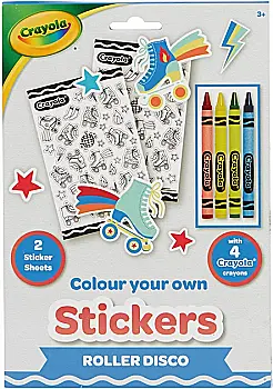 Раскраски-наклейки "Роллер-Диско" с карандашами Crayola, 15754-B