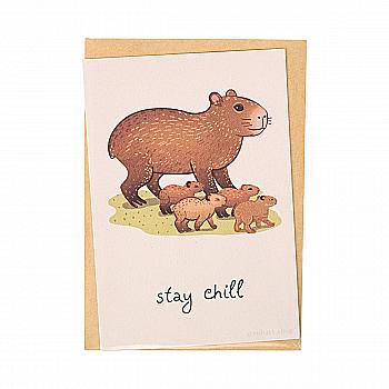 Открытка с конвертом А7 "Капибара", Cobart, СS-GС-013