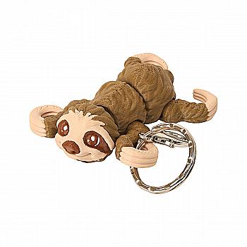 Кинематический 3D брелок Линивец смотрит вверх