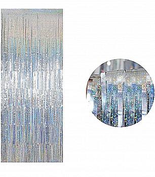 Декор фольг серебристый голография 1*2 м, 3501-3439