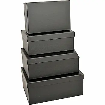 Подарункова коробка прямокутна, чорна, 37,5*29*16 см, 11102886310