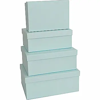 Подарункова коробка прямокутна, світло-блакитна, 21*15*8,5 см, 100441342