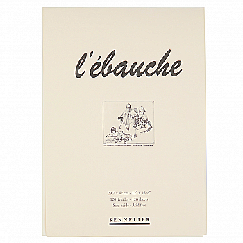 Блокнот склейка для ескізів та начерків Ebauche Sennelier, 130 аркушів, 90 г/м, 29,7*42 см, N136288