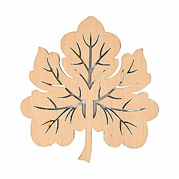 Заготівка дерев’яна Підставка під чашку Кленовий лист №1 т5,5 702842