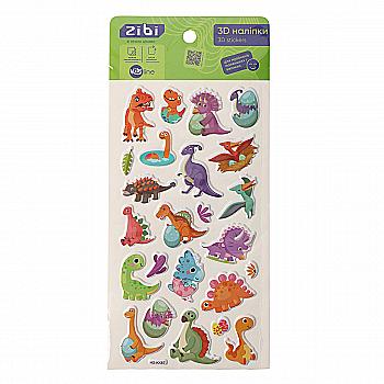 Наклейки 3D Dino детки яркий микс 18 см, KIDS Line, ZB.63378