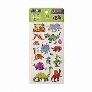 Наклейки 3D Dino микс 2 18 см, KIDS Line, ZB.63334