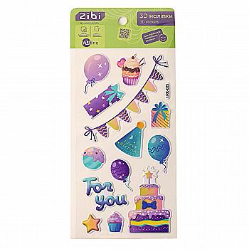 Наклейки 3D Happy Birthday мальчишеская вечеринка 18 см, KIDS Line, ZB.63353