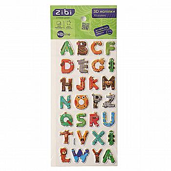 Наклейки 3D Английский алфавит 23 см, KIDS Line, ZB.63384