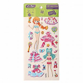 Наклейки 3D Девушки принцессы сладкий праздник 18 см, KIDS Line, ZB.63368