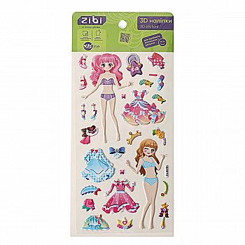 Наклейки 3D Принцессы волшебная вечеринка 18 см, KIDS Line, ZB.63367