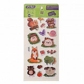 Наклейки 3D Лесные жители 18 см, KIDS Line, ZB.63362