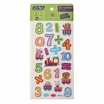 Наклейки 3D Цифра транспорт 18 см, KIDS Line, ZB.63312