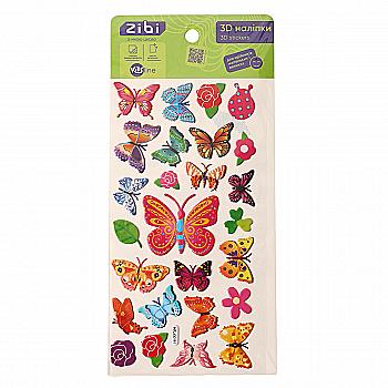 Наклейки 3D Бабочки микс 3 18 см, KIDS Line, ZB.63372