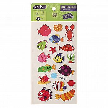 Наклейки 3D Райские рыбки 18 см, KIDS Line, ZB.63348