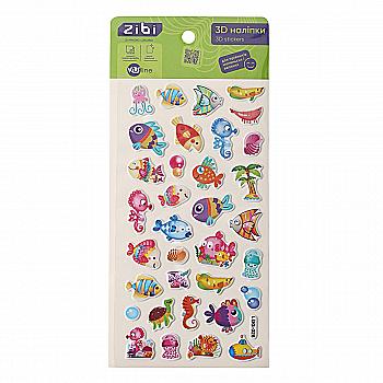Наклейки 3D Рифовые рыбки 18 см, KIDS Line, ZB.63320