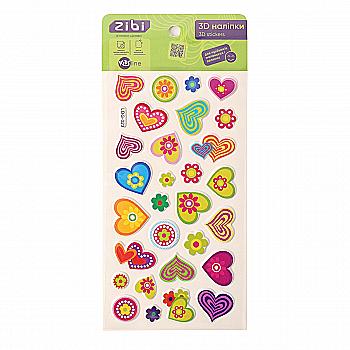 Наклейки 3D Сердечки 18 см, KIDS Line, ZB.63314