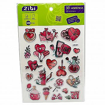 Наклейки 3D Сладкая любовь 19 см, KIDS Line, ZB.63402