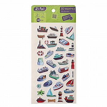 Наклейки 3D Лодочки 18 см, KIDS Line, ZB.63303