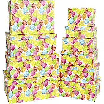 Подарункова коробка прямокутна, "Повітряні кулі", 25*18*10,5 см, 1110291704