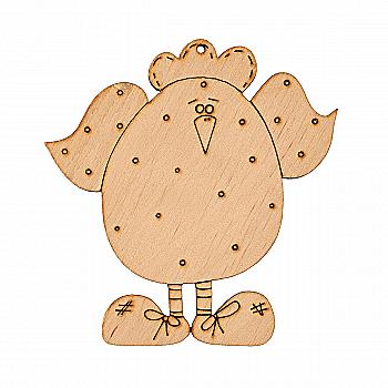 Заготівка дерев’яна "Курча. Ко-Ко, підвіс" 86*90 мм, ZS215-1