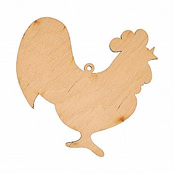Заготівка дерев’яна "Петушок для декору-1, підвіс", 105*100 мм, LK101-1