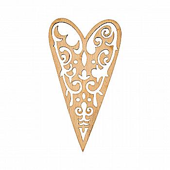 Заготівка дерев’яна "Серце різблене-4", VD033