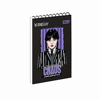 Зошит для записів Yes А6/80 од.спіраль "Wednesday.Chaos" ВДЛ, 152326