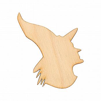 Заготівка з фанери Розмальовка Хелловін "Голова відьми-3" 8*5 см, 001292 ArtBober