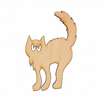 Заготівка з фанери Розмальовка Хелловін "Кіт-1" 8*5 см, 001267 ArtBober