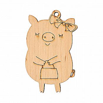 Заготовка деревянная Хрюшка Мадам 73*45, 702966