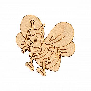 Заготовка из фанеры Раскраска "Пчёлка" 4,9*5,1 см, 100407 ArtBober