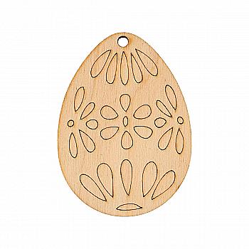 Заготовка из фанеры Раскраска "Крошечка с цветочным орнаментом 1" 6,5*4,7см, 100114 ArtBober