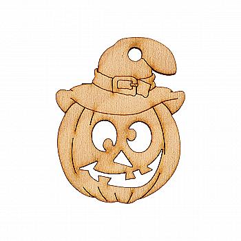 Заготівка з фанери Розмальовка Хелловін "Гарбуз-1" 5,2*4 см, 001248 ArtBober