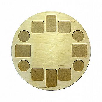 Заготовка деревянная "Основа для часов с фото", 0494