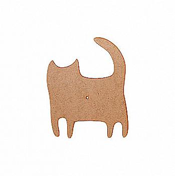 Заготовка деревянная Часы "Кошка" 375*300*3 мм, ЧC22