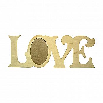 Заготовка деревянная декупажная Фоторамка "Love", 0468