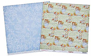 Бумага для скрапбукинга 30,5х30,5 см 190 гр/м двухсторон Мальчик и девочка. Мечты (10)