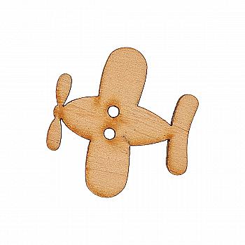 Заготовка деревянная Пуговица Самолет, 702588