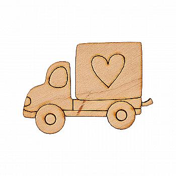 Заготовка магнита деревянная "Транспорт мини - грузовичок", 50*35 мм, LK206